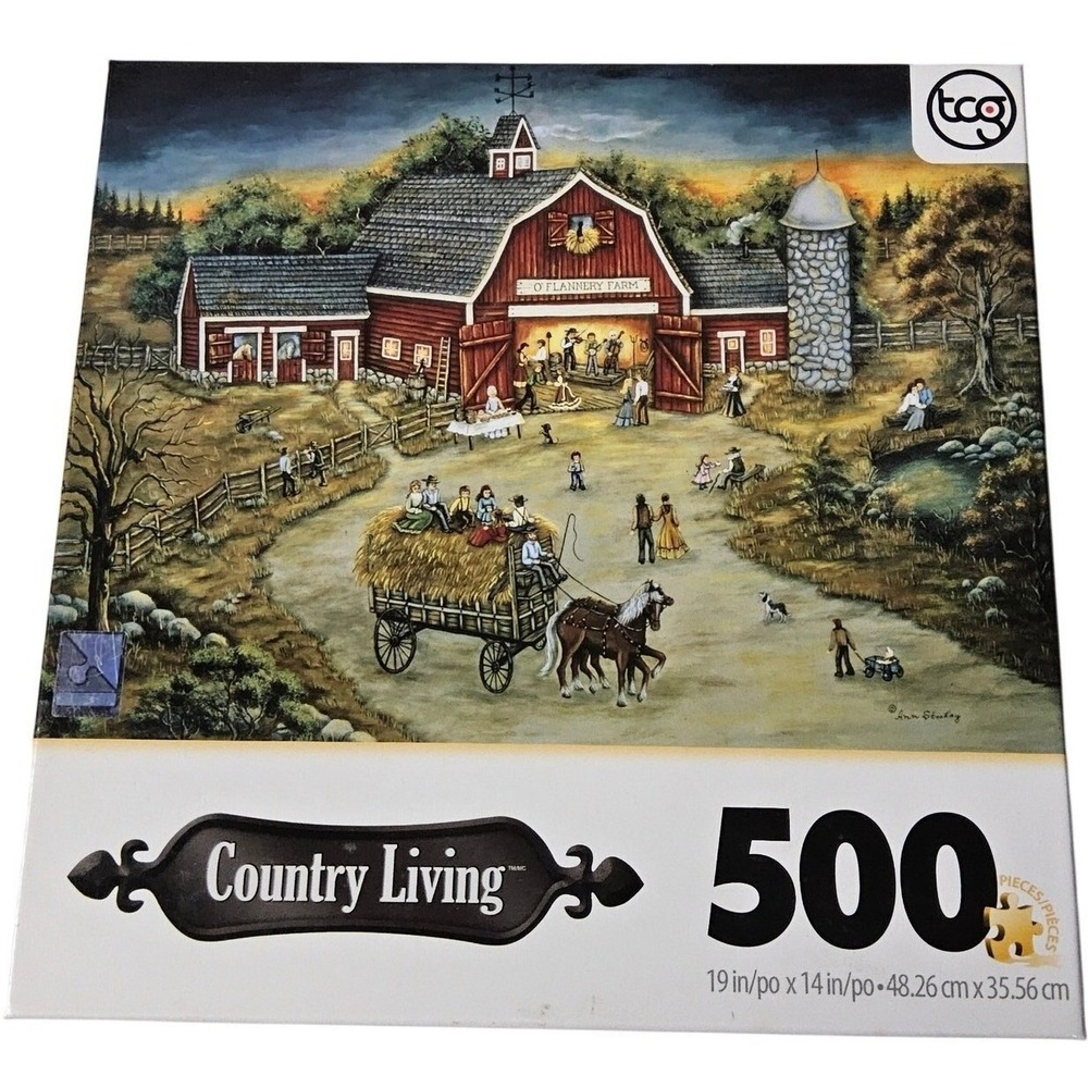 Country Living Barn Dance at O'Flannery Puzzle 500 Piece Folk Art Farm‎ 14266PL